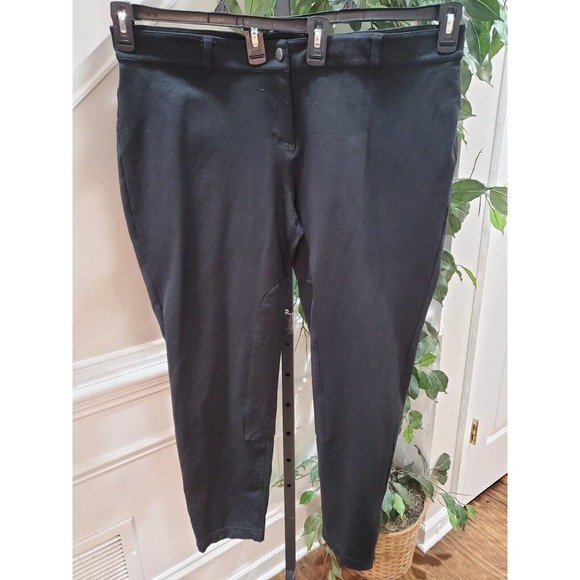 Eileen Fisher Womens Black Rayon Pockets Zipper Front Casual Pants XL - Picture 1 of 14